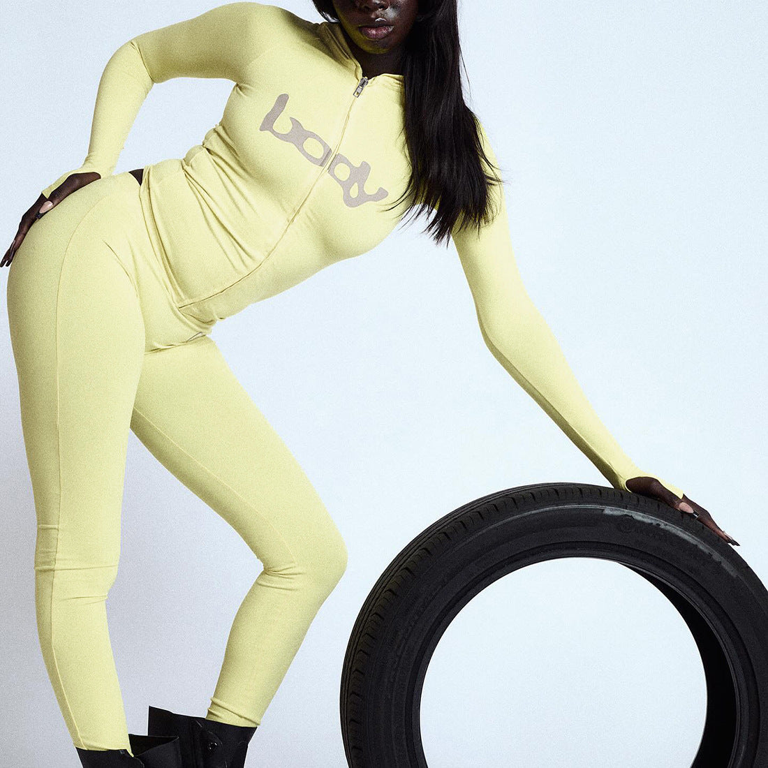 2025 Autumn Women's New Fashion Hooded Camouflage Print Long Sleeve Sports Trendy Slim Fit Long Pants Two-Piece Set