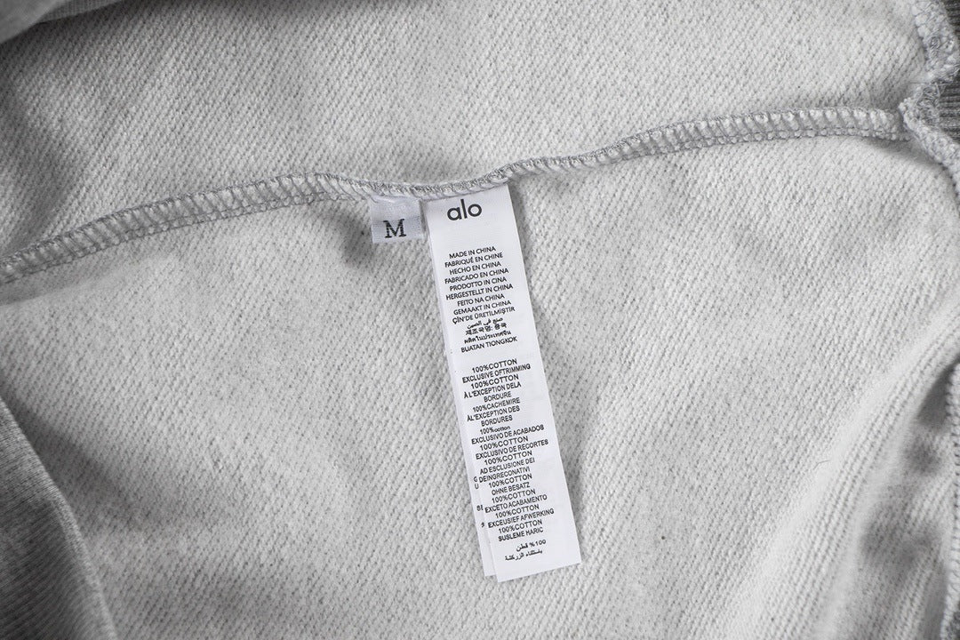 A-L-O Heavyweight Sweatshirt Loose Terry Warm Hoodie Zipper Casual Hooded Jacket