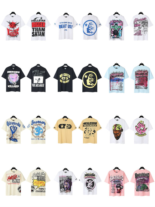 [3]2025 Summer New American Fashion Brand Male and Female Couples Wear plus Size Loose Pullover Short Sleeve T-shirt Youth Tee