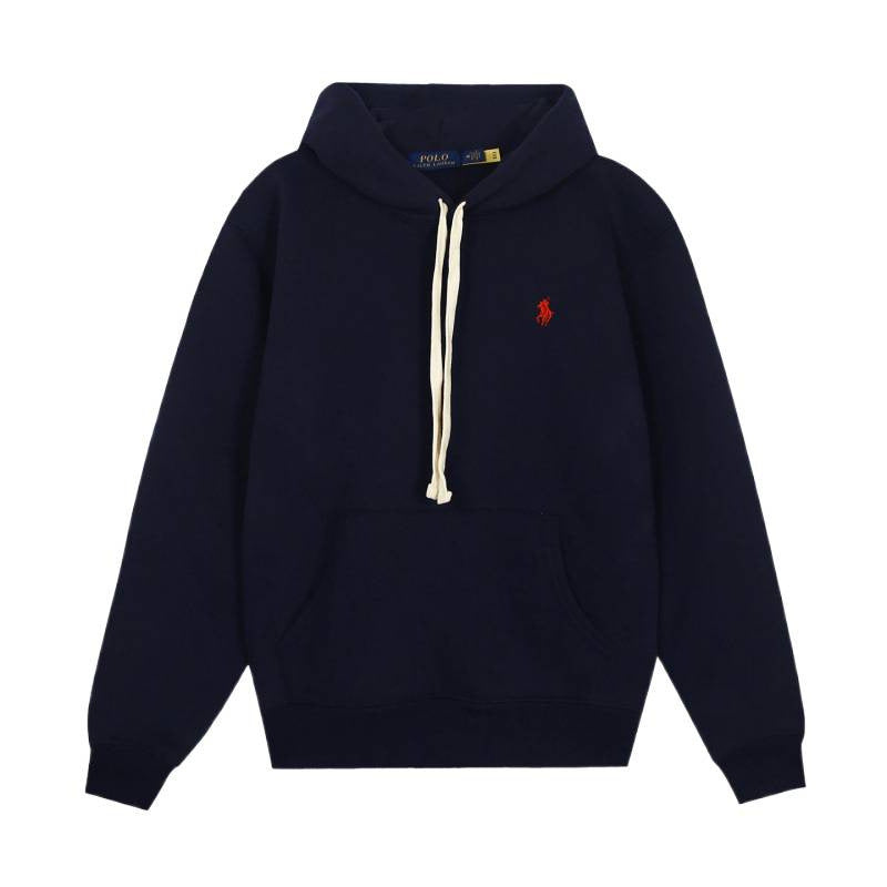 RL Raffy Pony Logo Hoodie Women Pure Cotton Heavy Pullover Embroidered Hoodie Men Autumn Winter Couple Long Sleeve Hoodie