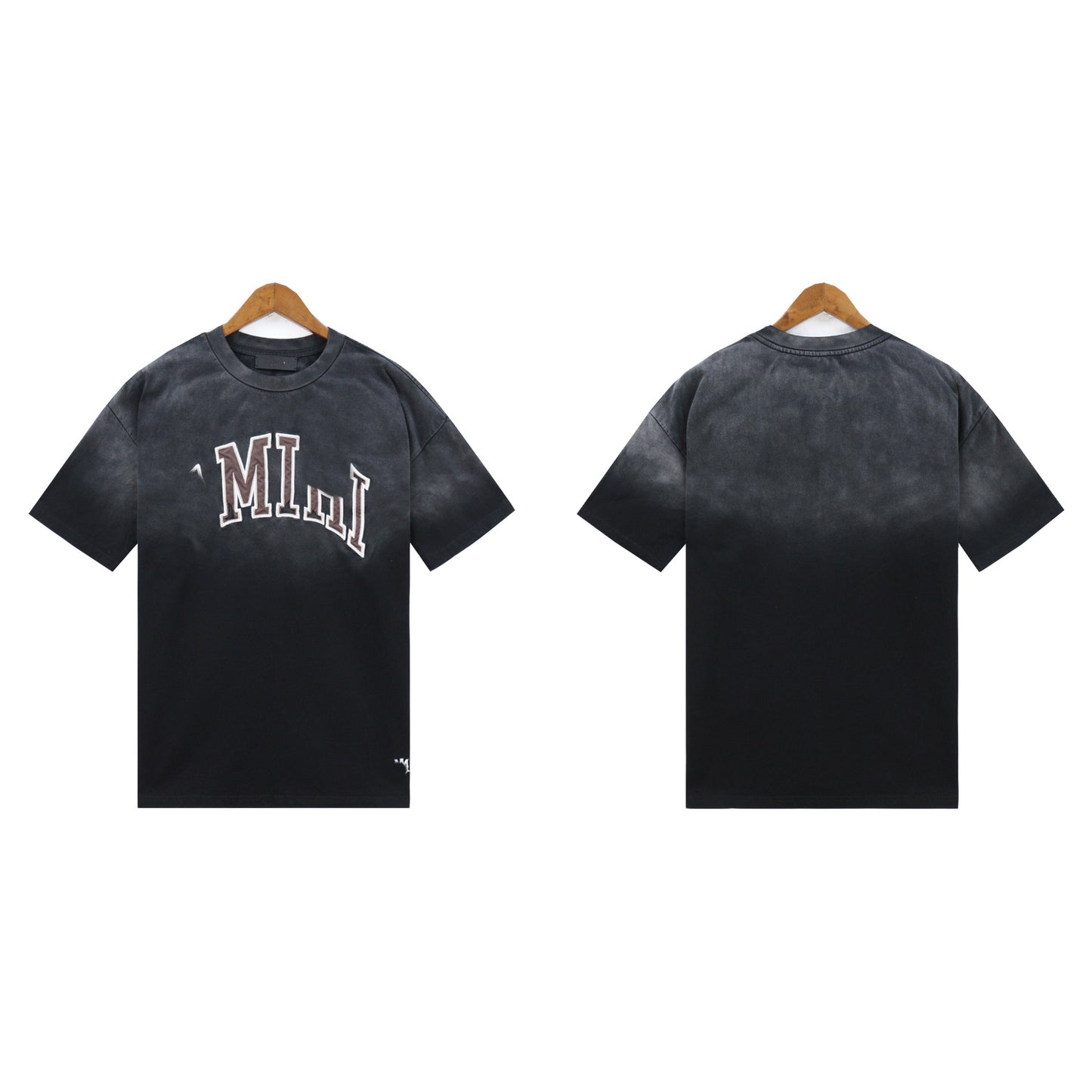 GMAmi-ri Summer Washed and Worn Casual Letter American T-shirt Loose Men's and Women's Same Shorts Suit