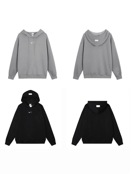 Fog Three-Party Collaboration Double Hoodie Sweatshirt 400g Heavyweight Fleece Cotton Loose Jacket for Men