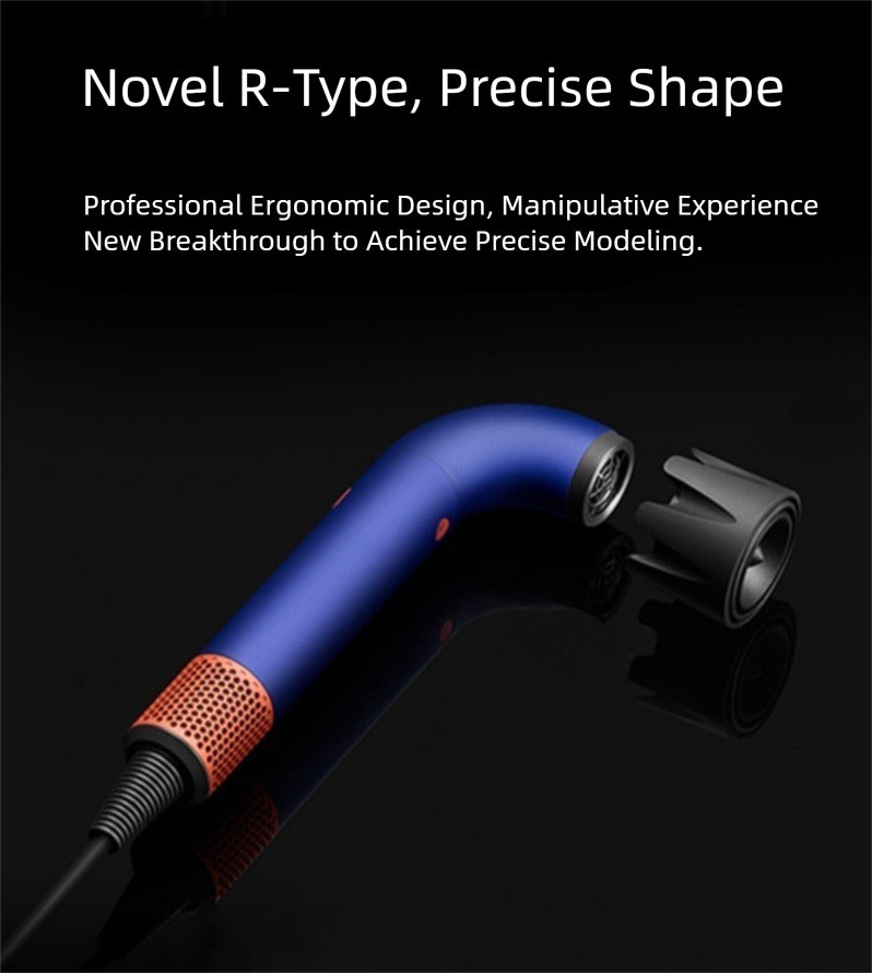 New R-Type Elbow Hair Dryer Travel Portable Bladeless Hair Dryer Household Anion High-Speed Hair Dryer HD-18