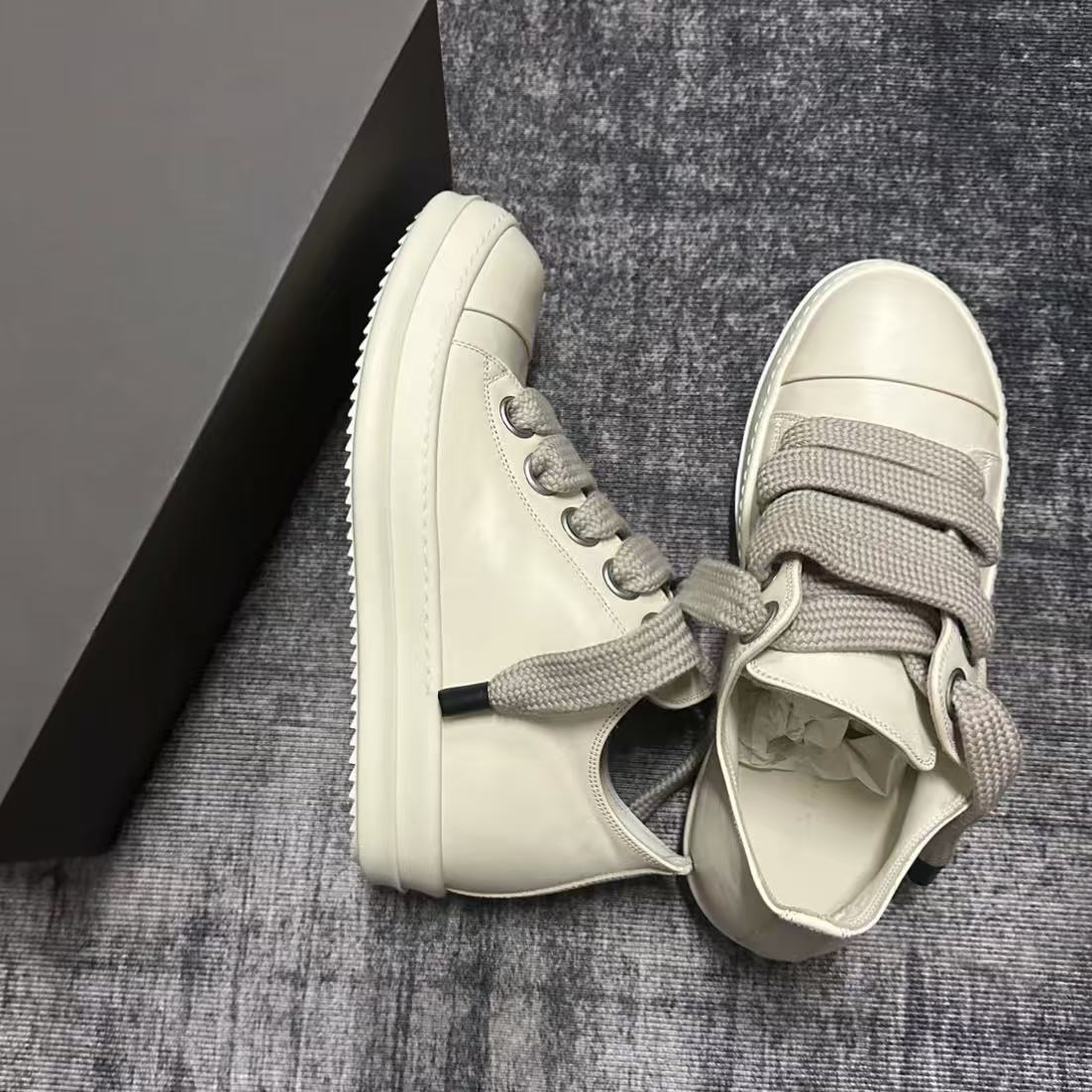 GMAbcd RICK Original Main Line New Leather Surface OWENS High Street Low-top Niche Shoes