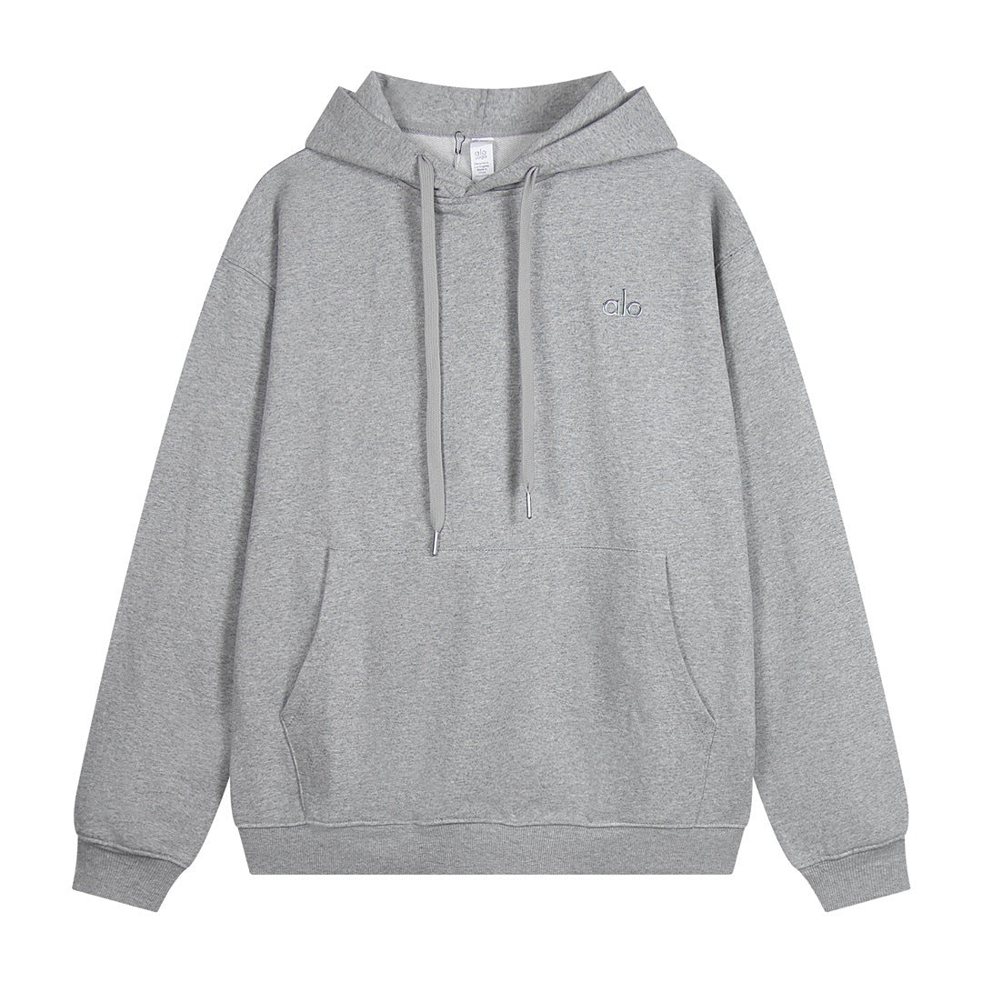 A-L-O Heavyweight Sweatshirt Loose Terry Warm Hoodie Zipper Casual Hooded Jacket
