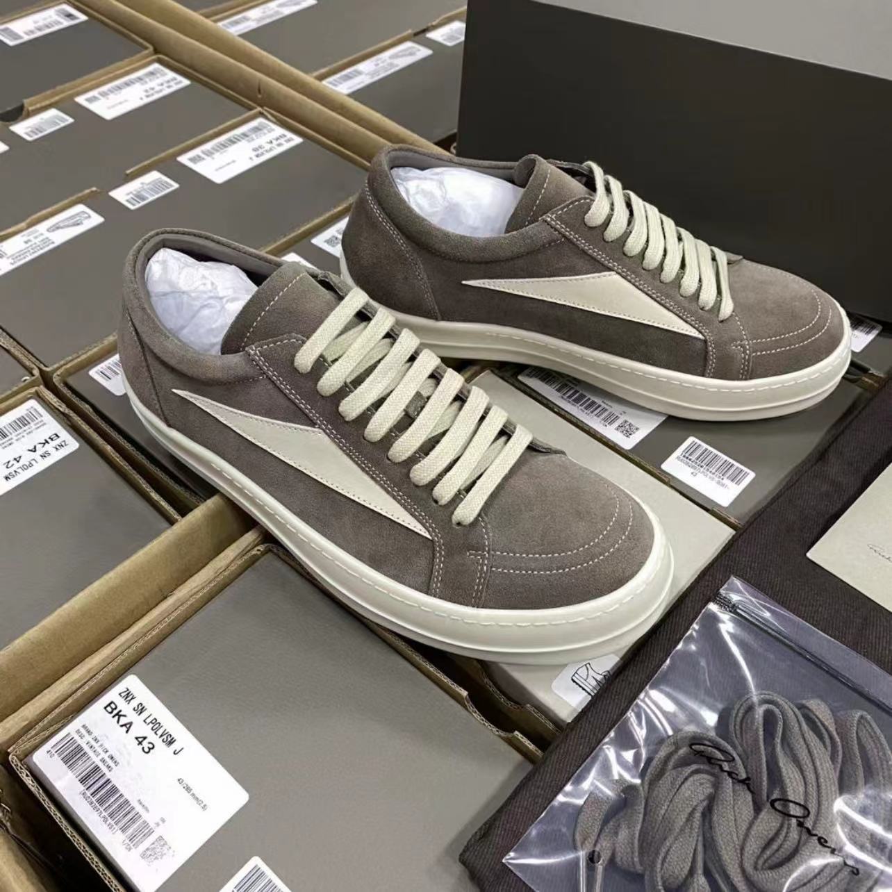 GMAbcd RICK Original Main Line New Leather Surface OWENS High Street Low-top Niche Shoes