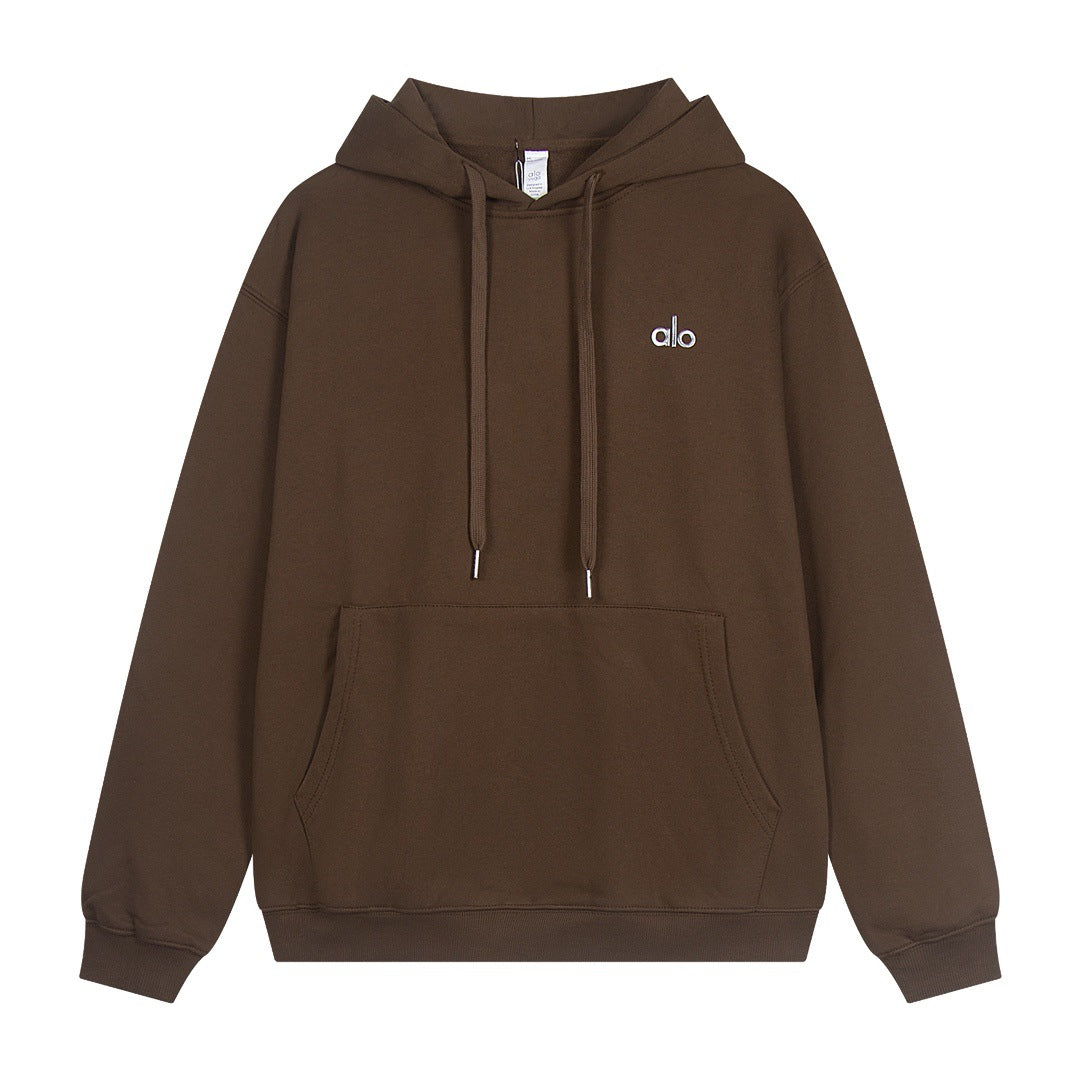 A-L-O Heavyweight Sweatshirt Loose Terry Warm Hoodie Zipper Casual Hooded Jacket
