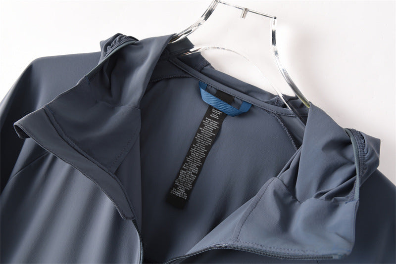 Pace Breaker Men's Summer Skin Jacket LU-LU Lightweight Men's Outdoor Sun Protection Hooded Windbreaker