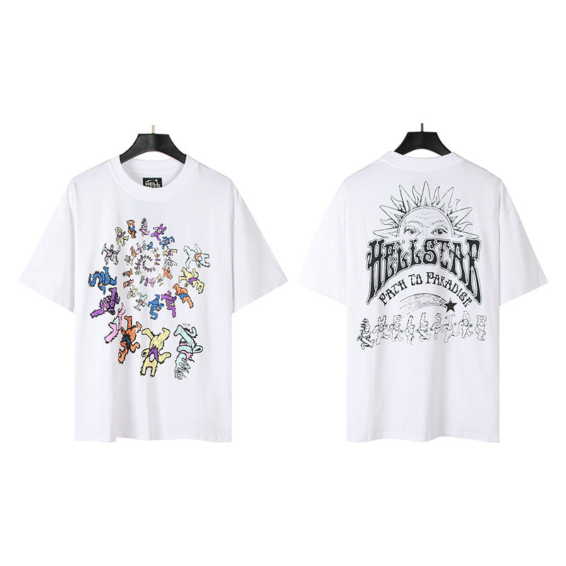 [4]2025 Summer New American Fashion Brand Male and Female Couples Wear plus Size Loose Pullover Short Sleeve T-shirt Youth Tee