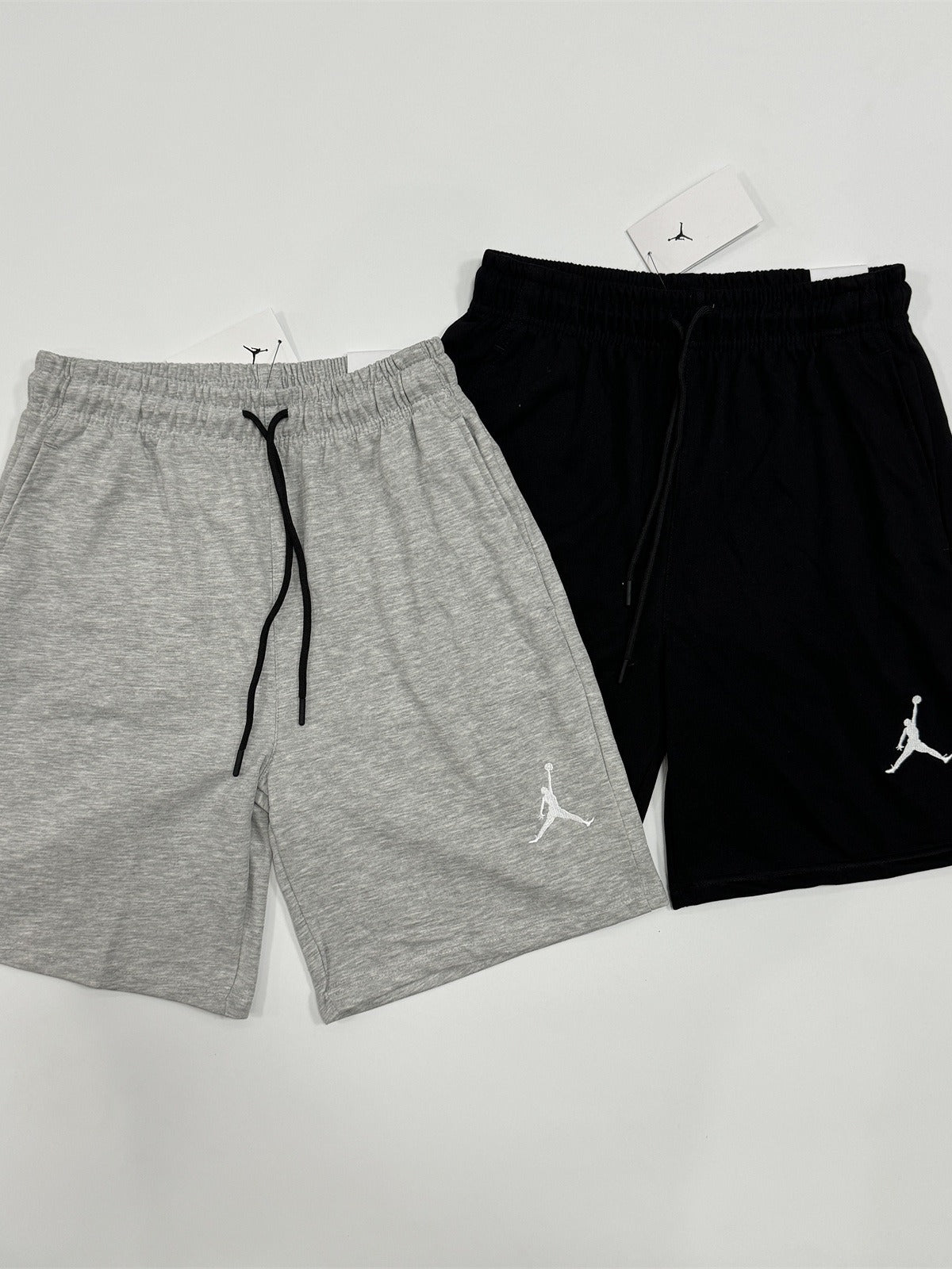 High-end Pure Cotton Summer Lightweight Straight Embroidered Printed Casual Pants Sports Pants AJ Flying Logo Versatile Five-point Pants