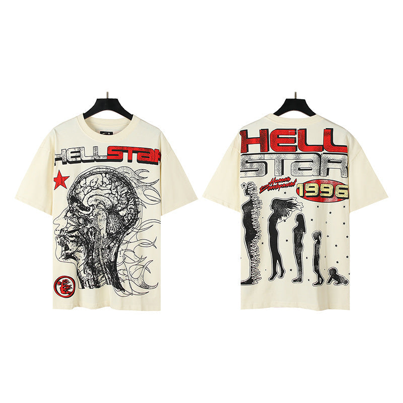 [4]2025 Summer New American Fashion Brand Male and Female Couples Wear plus Size Loose Pullover Short Sleeve T-shirt Youth Tee