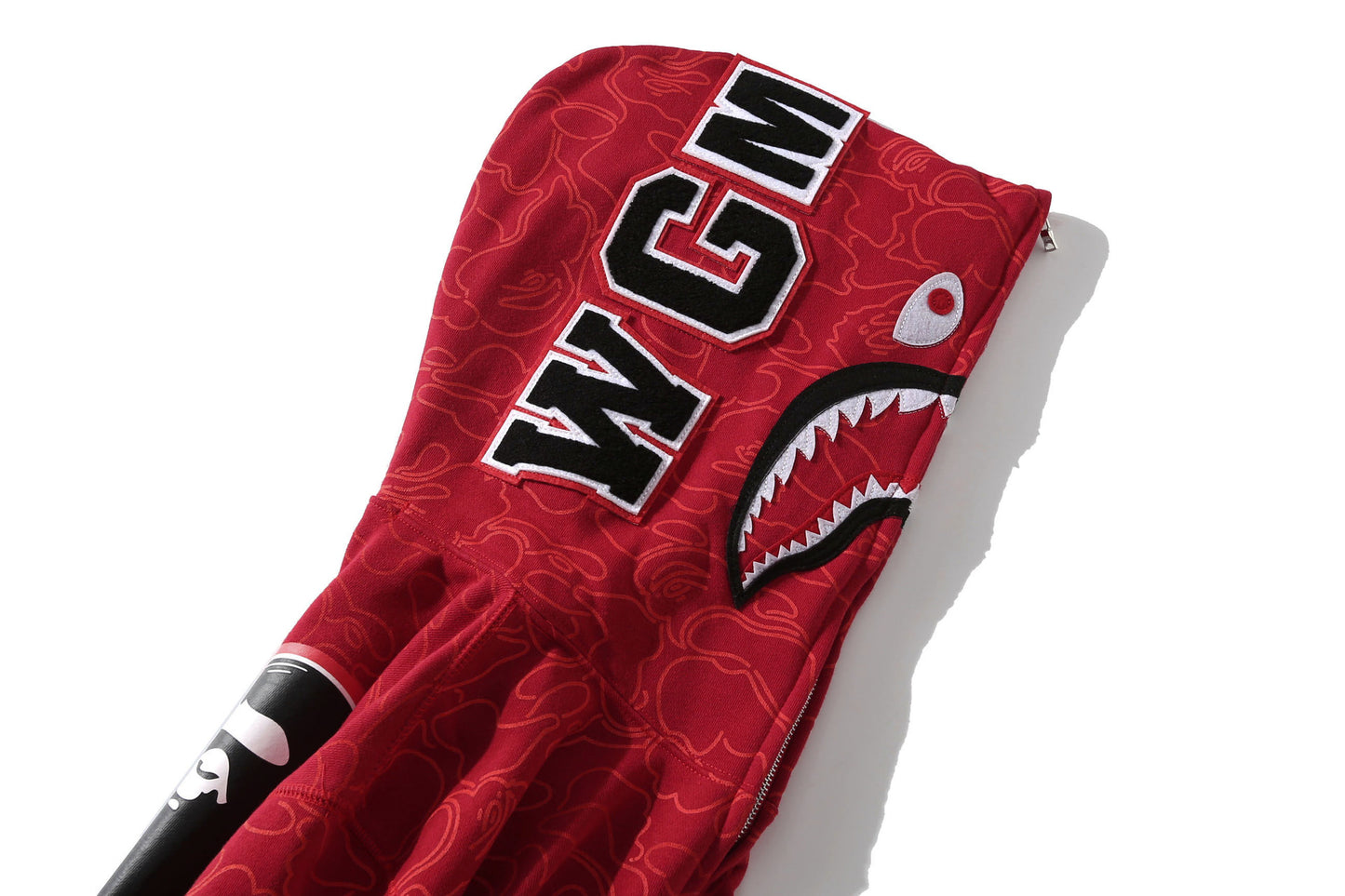 Shark Head Hoodie for Men Camouflage Full Print 30th Anniversary Pure Cotton Thin Fleece Hooded Sweatshirt