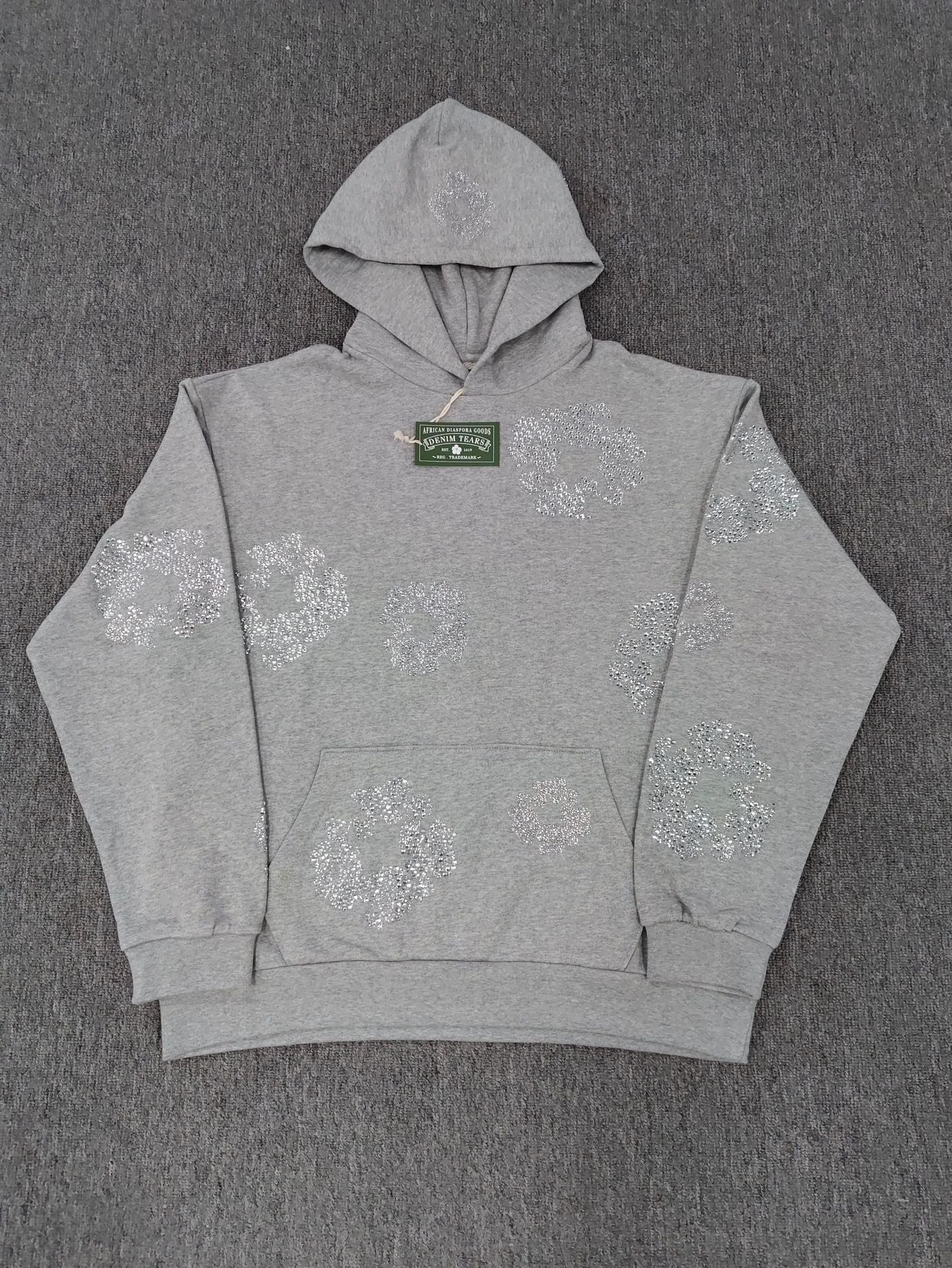 GMabcd Denim Tears Sweatshirt Main Line Kapok Rhinestone Casual Long Pants Hoodie Jacket Men