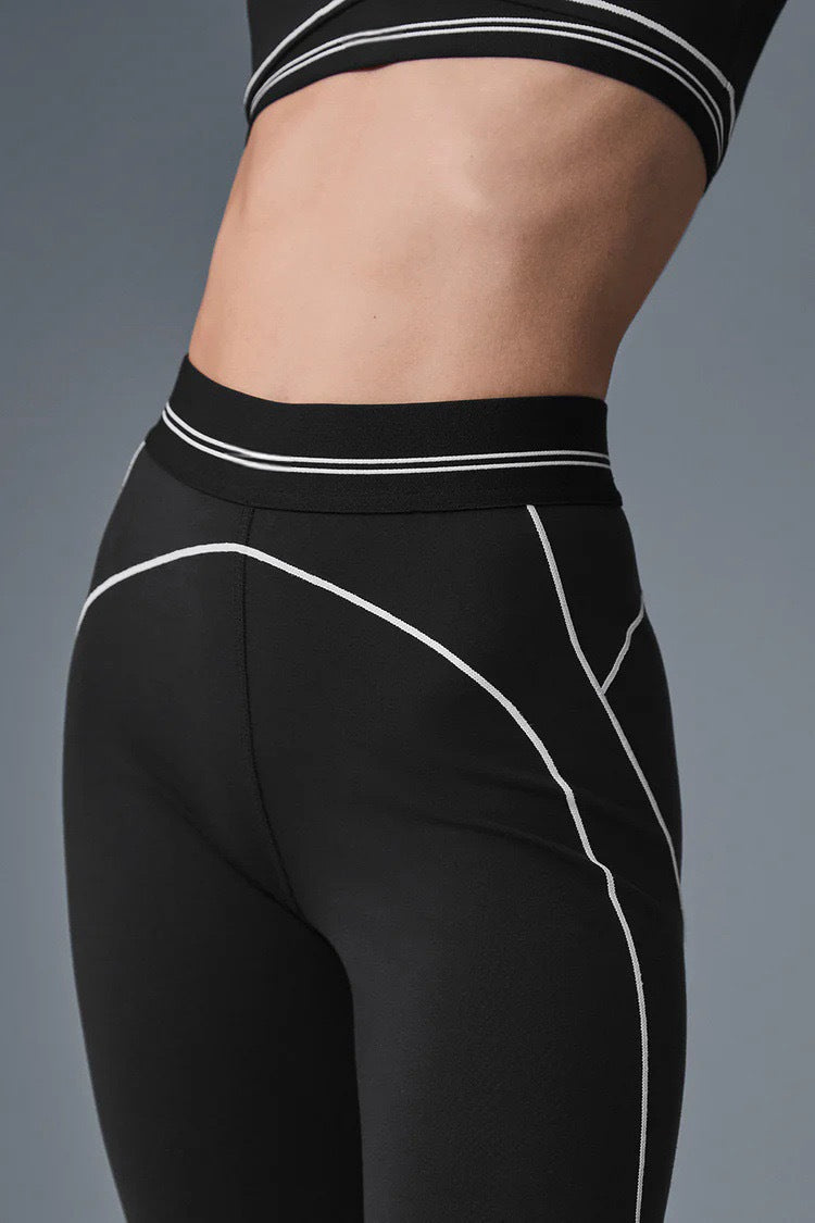 High-Intensity Gathered Bare Sensation Sports Fitness Bra Color-Block Peach Hip High-Waist Yoga Pants Two-Piece Set