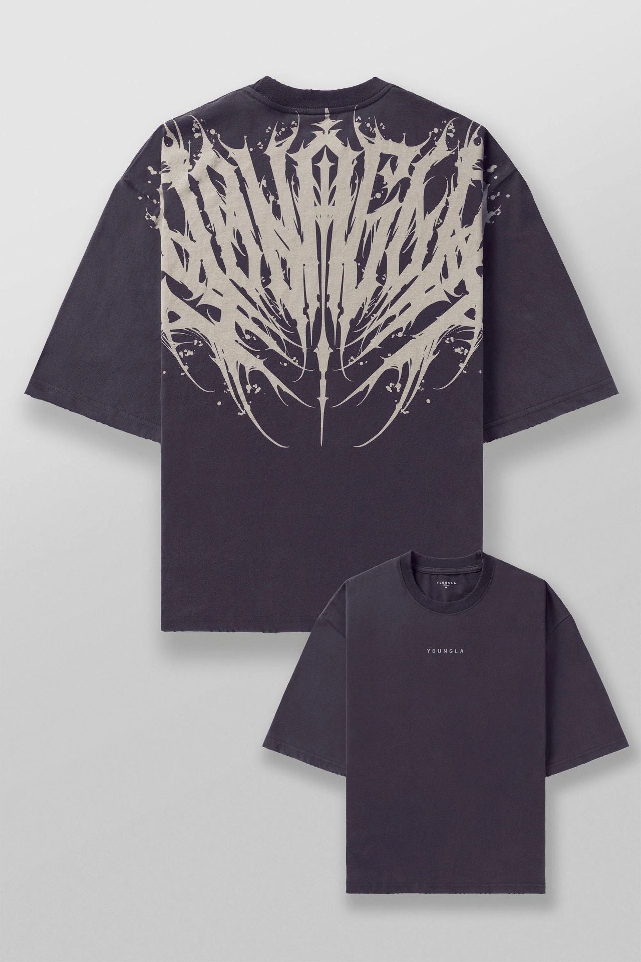 YOUN-GL& American Style New Men's T-Shirt Summer Casual Loose Trendy Brand Printed Cotton Short Sleeve Sports T-Shirt