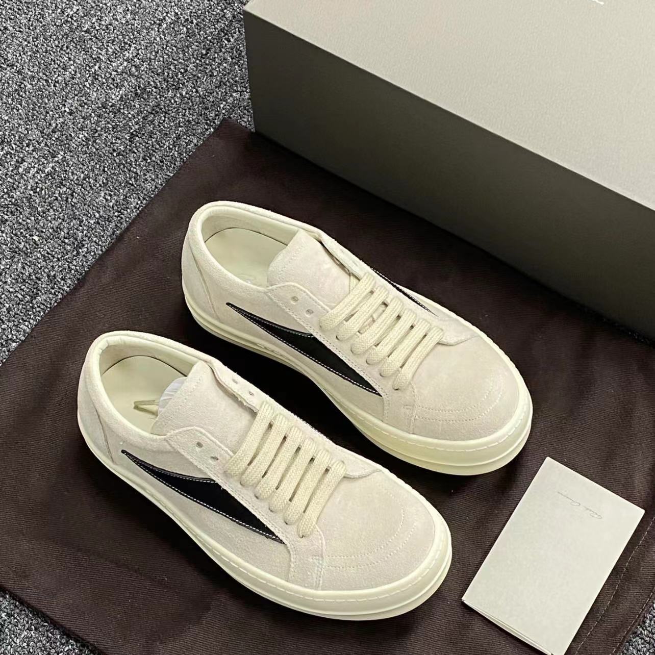 GMAbcd RICK Original Main Line New Leather Surface OWENS High Street Low-top Niche Shoes