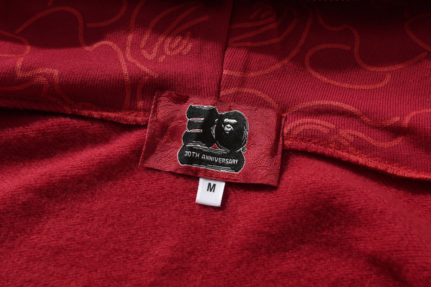 Shark Head Hoodie for Men Camouflage Full Print 30th Anniversary Pure Cotton Thin Fleece Hooded Sweatshirt