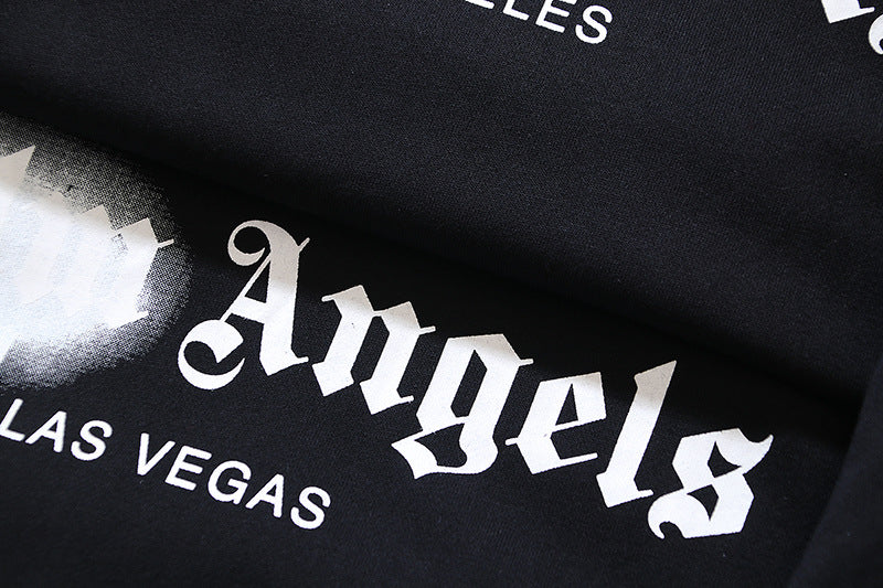 Gmabcd New Spray Paint Graffiti City Letter Logo Printing Terry High Street Couple Hooded Sweater