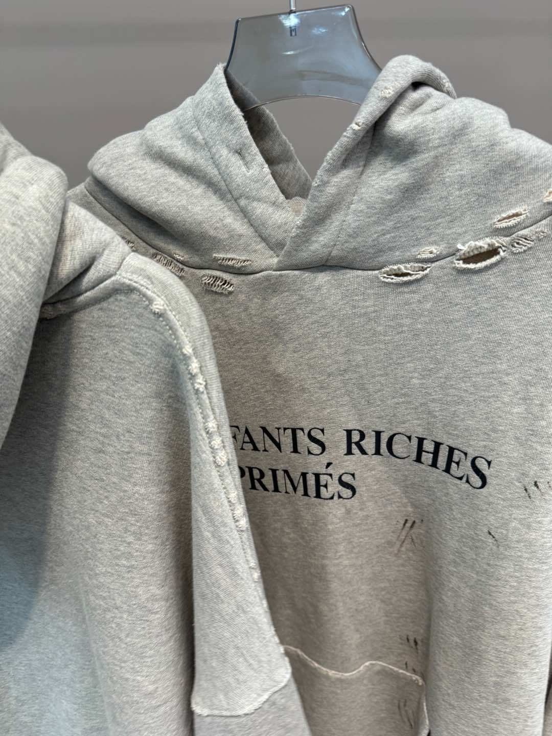 High-Quality ERD Melancholy Rich Second Generation Hooded Sweatshirt Washed Vintage Distressed Jacket Autumn Winter Zipper Coat