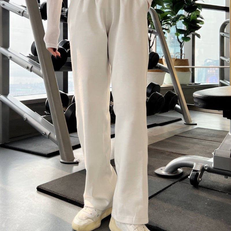 Lulu Same Yoga Wide-Leg Pants Softstreme Pants Exercise Casual Pants Women Loose Straight Slim Fit