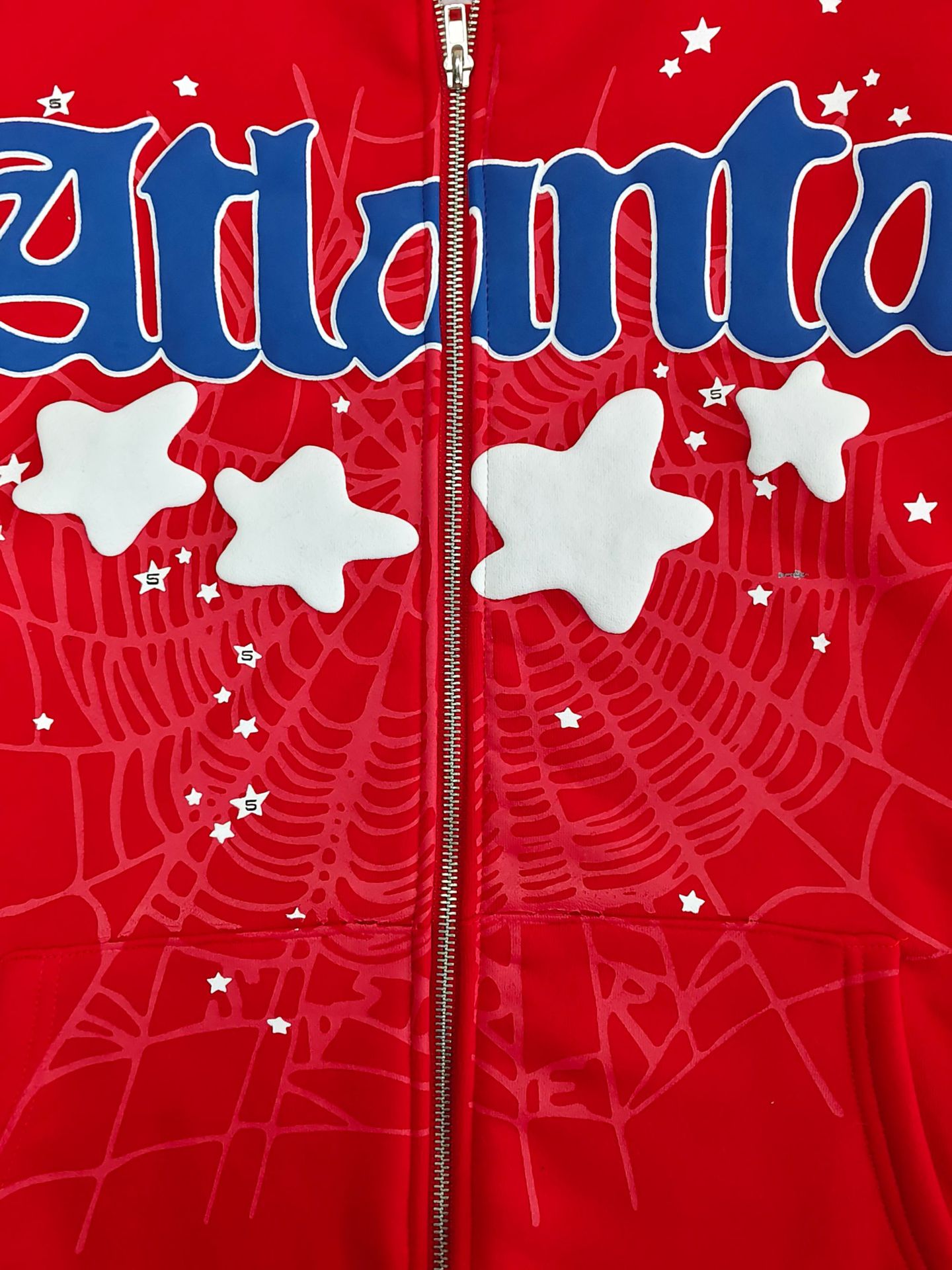 GMSp5der sweatshirt Spider Web Star Print loose Hoodie Zipper Coat Men[High Quality]