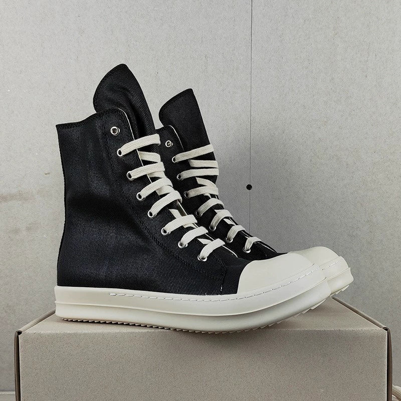 Unisex platform canvas high-top sneakers image 1