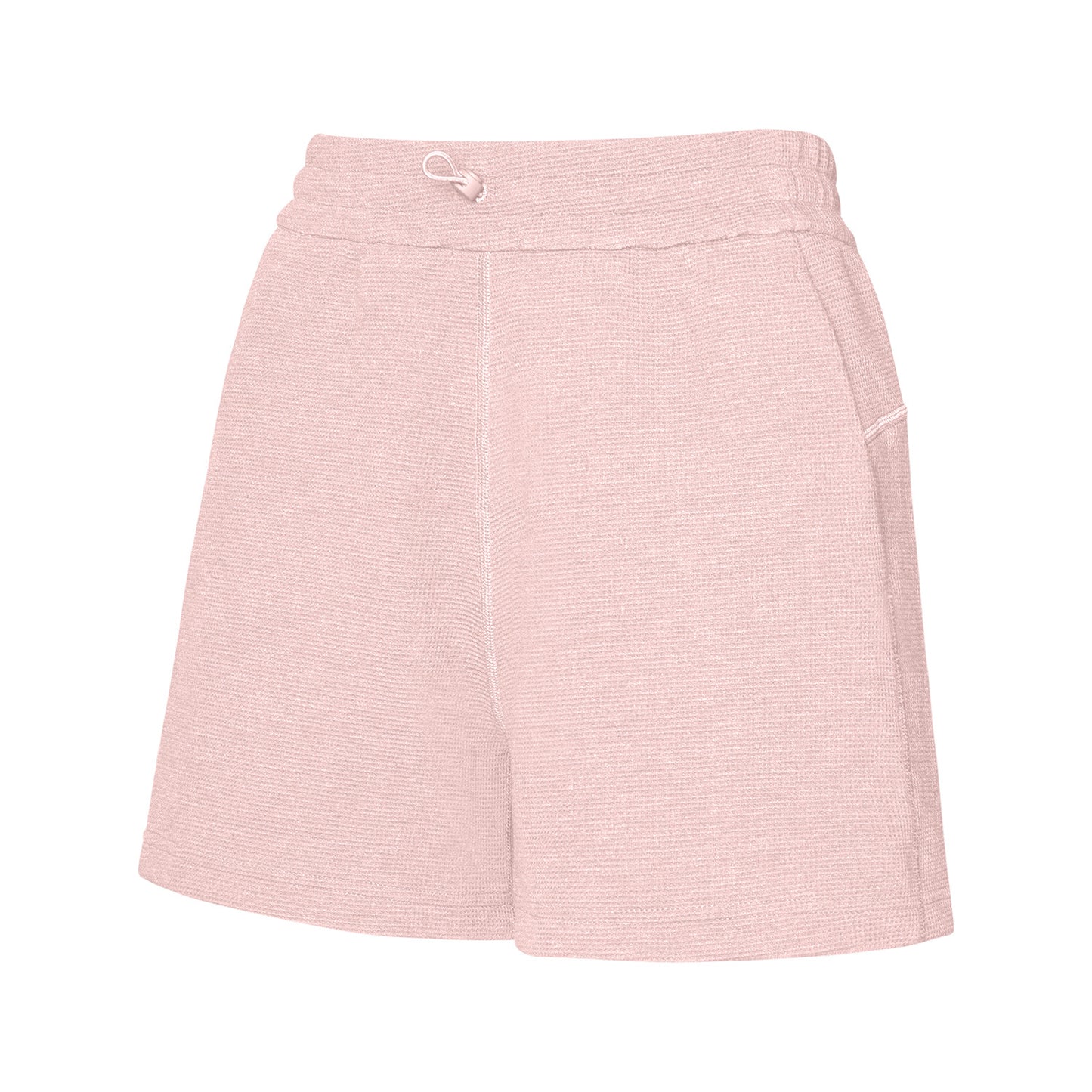 VARIANT_IMAGE::Smoky Pink | Women's waffle-knit loose yoga shorts