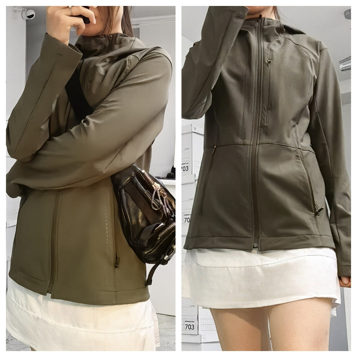 VARIANT_IMAGE::Olive Green | Women's hooded sports jacket