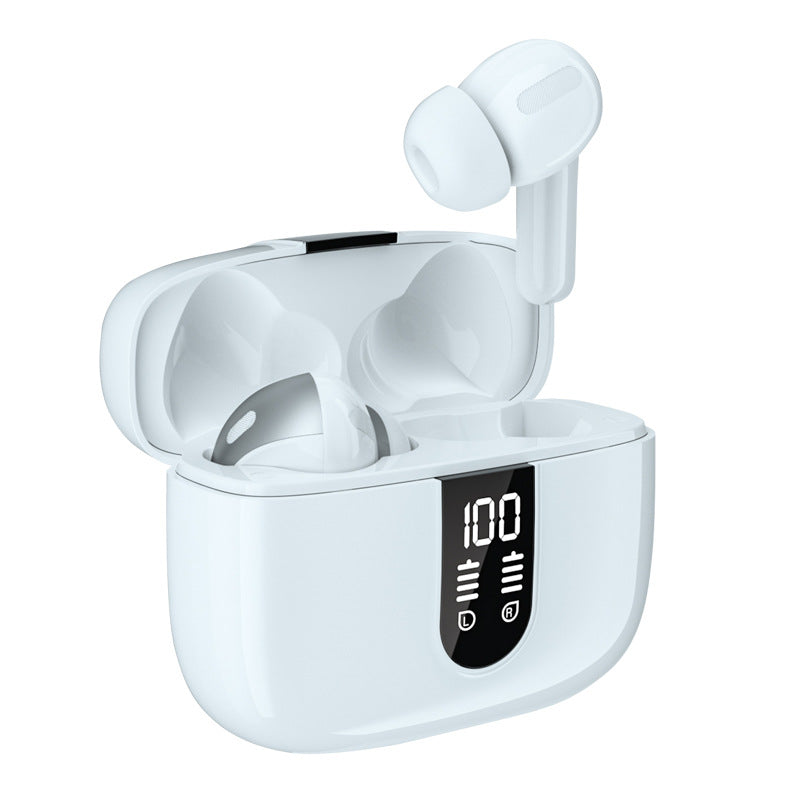 GMabcd X08 Bluetooth Headphones True Wireless Earbuds 60H Playback LED Power Display Earphones with Wireless Charging Case IPX5 Waterproof in-Ear Earbuds with Mic for TV Smart Phone Computer Laptop Sports