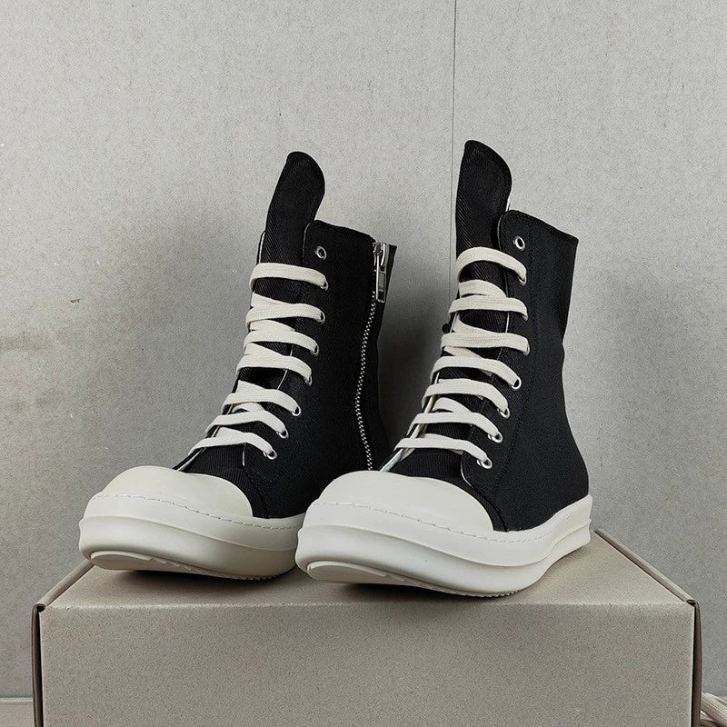 Unisex platform canvas high-top sneakers image 3