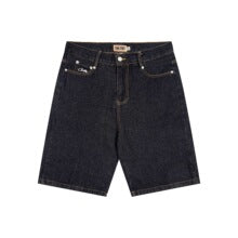 Unisex embroidered denim shorts 7