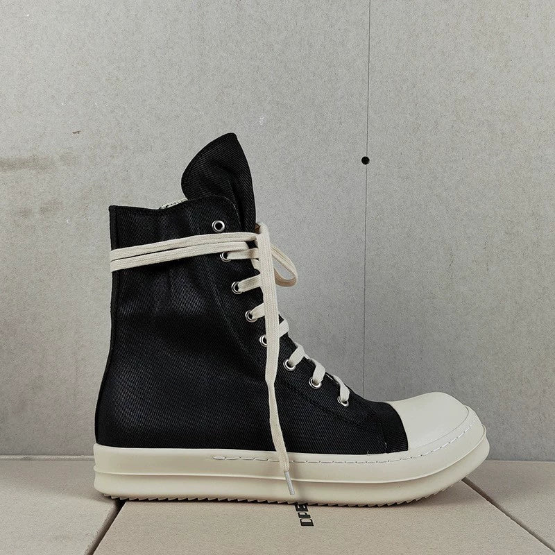 Unisex platform canvas high-top sneakers image 2