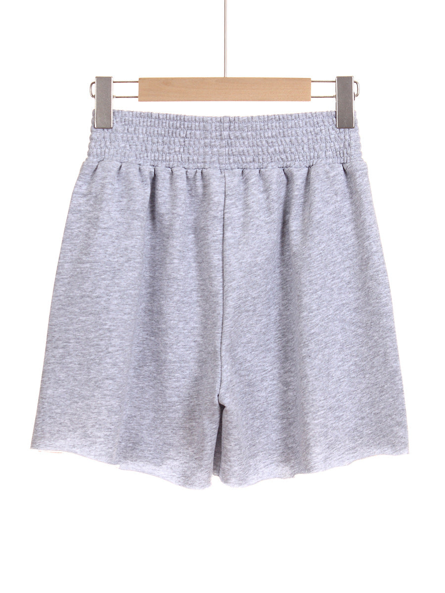 Women's high-waist wide-leg cotton shorts image 5