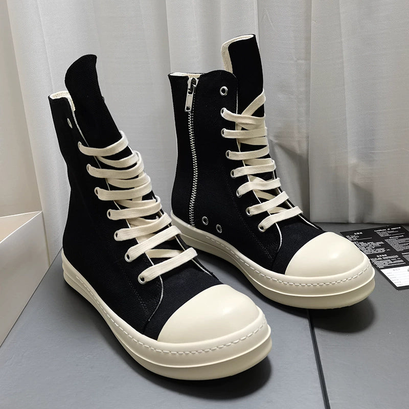 Unisex platform canvas high-top sneakers image 4