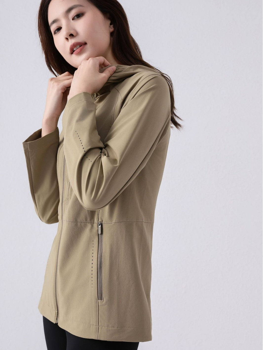 Women's windproof hooded sports jacket image 4