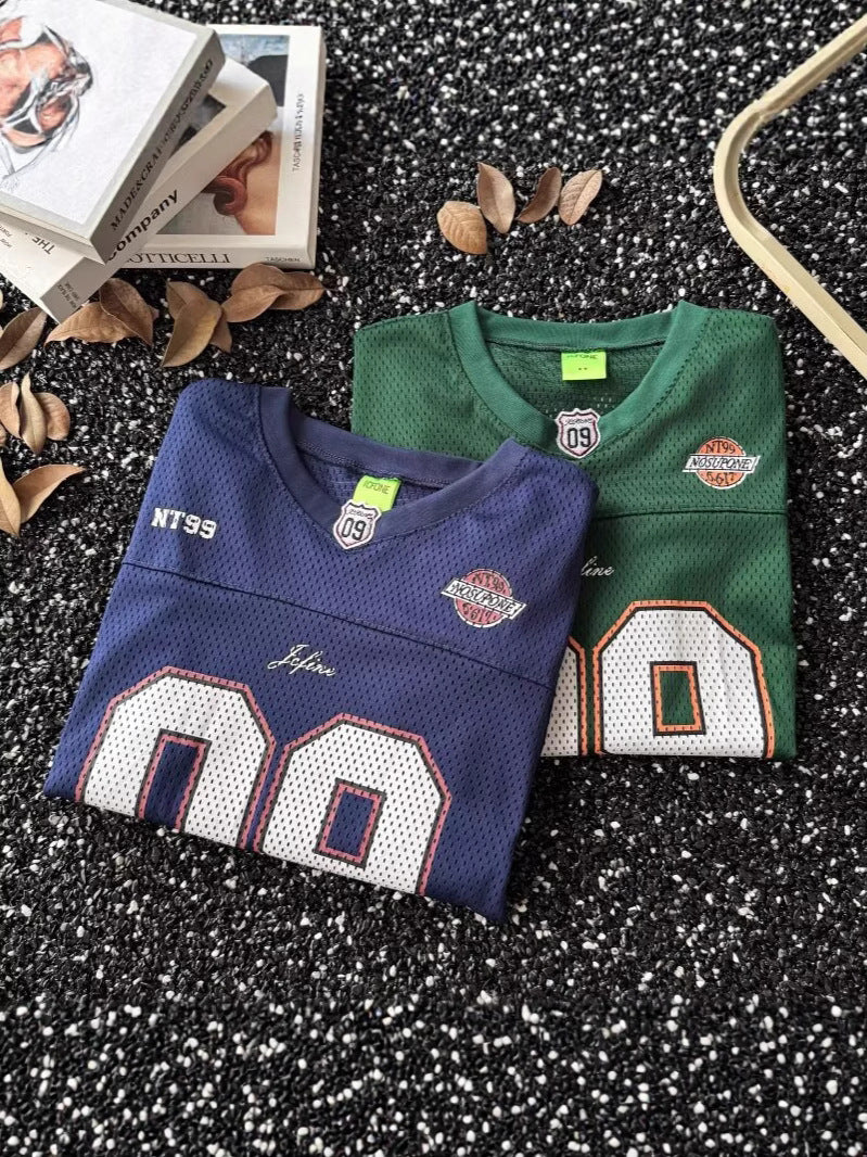 Unisex vintage mesh football jersey T-shirt image 2