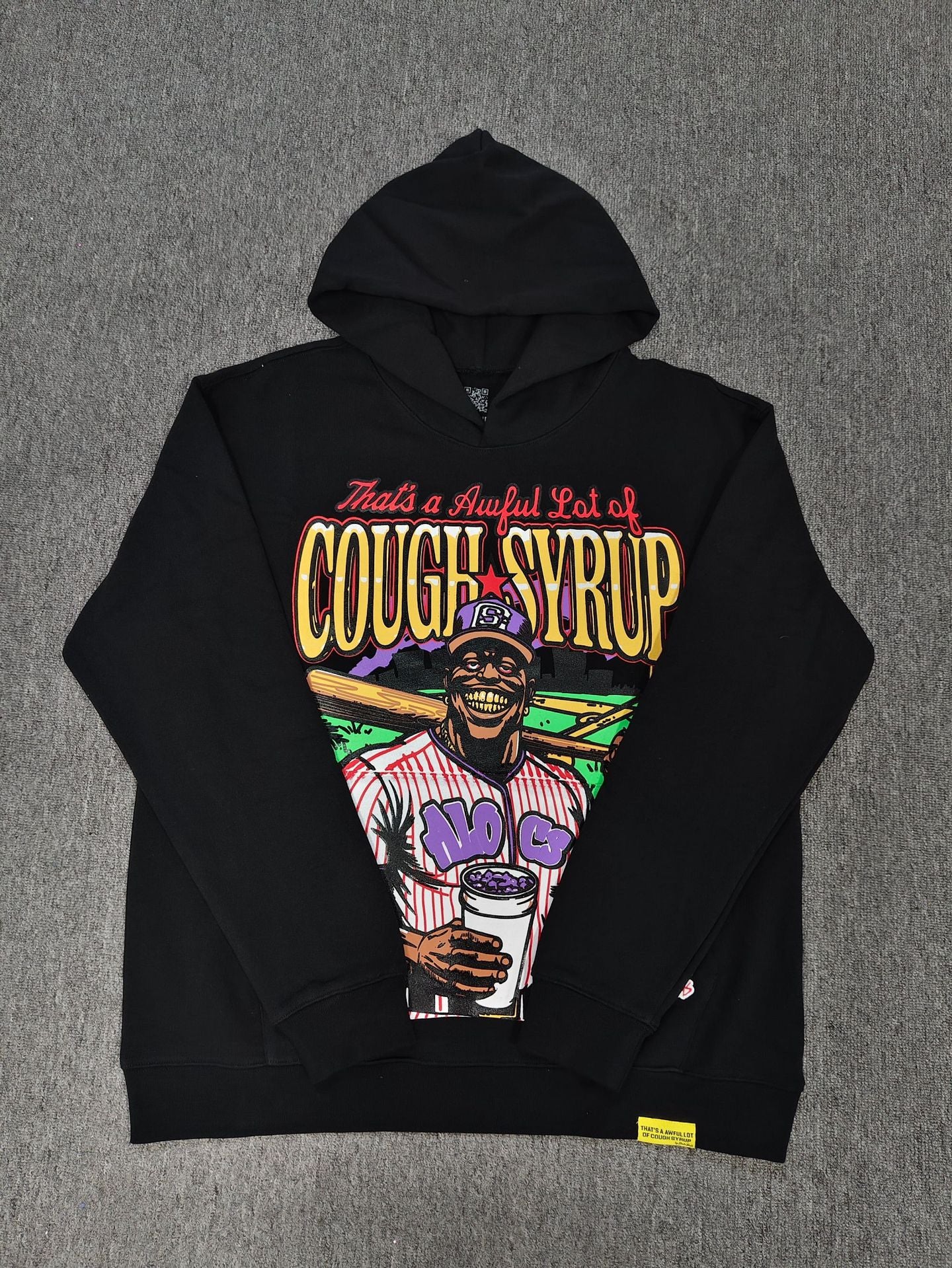 THAT'S A AWFUL LOT OF COUGH SYRU Baseball Player Casual Hoodie Sweatshirt