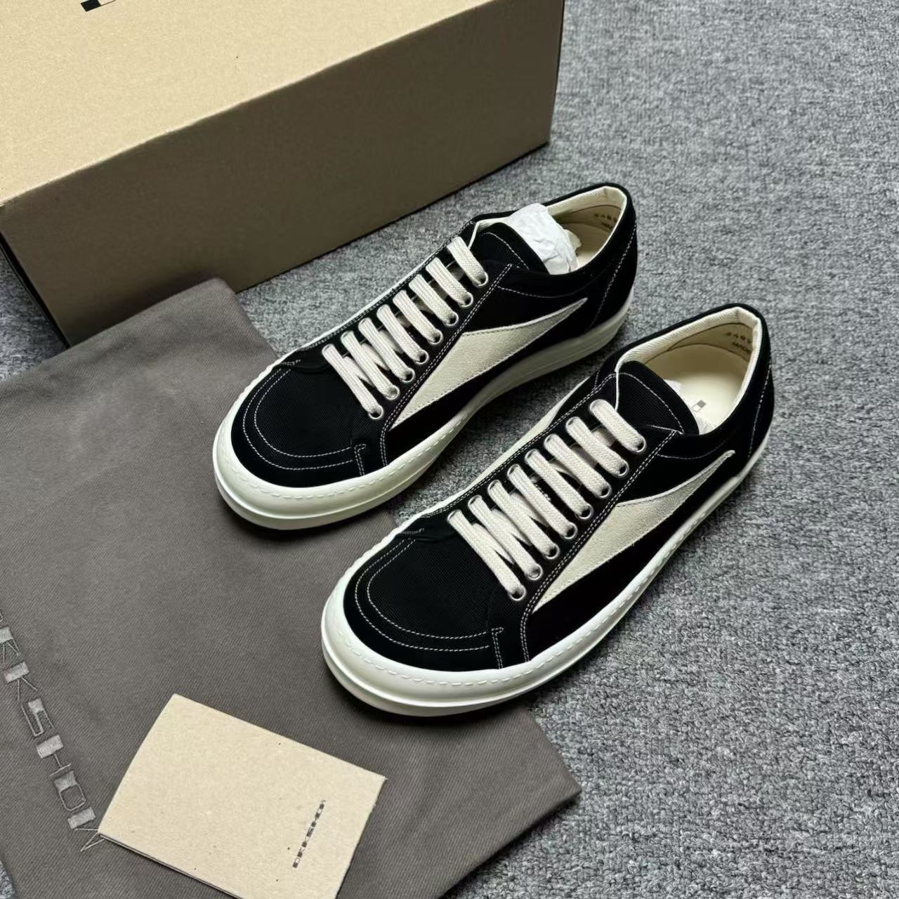 GMAbcd RICK Original Main Line New Leather Surface OWENS High Street Low-top Niche Shoes