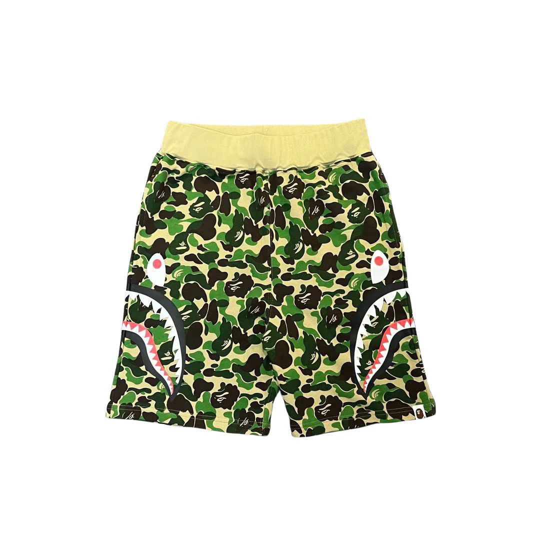 Trendy Brand BP Classic Shark Camouflage Men's Casual Loose Sports Five-Point Shorts High-End Terry Drawstring Shorts Trend