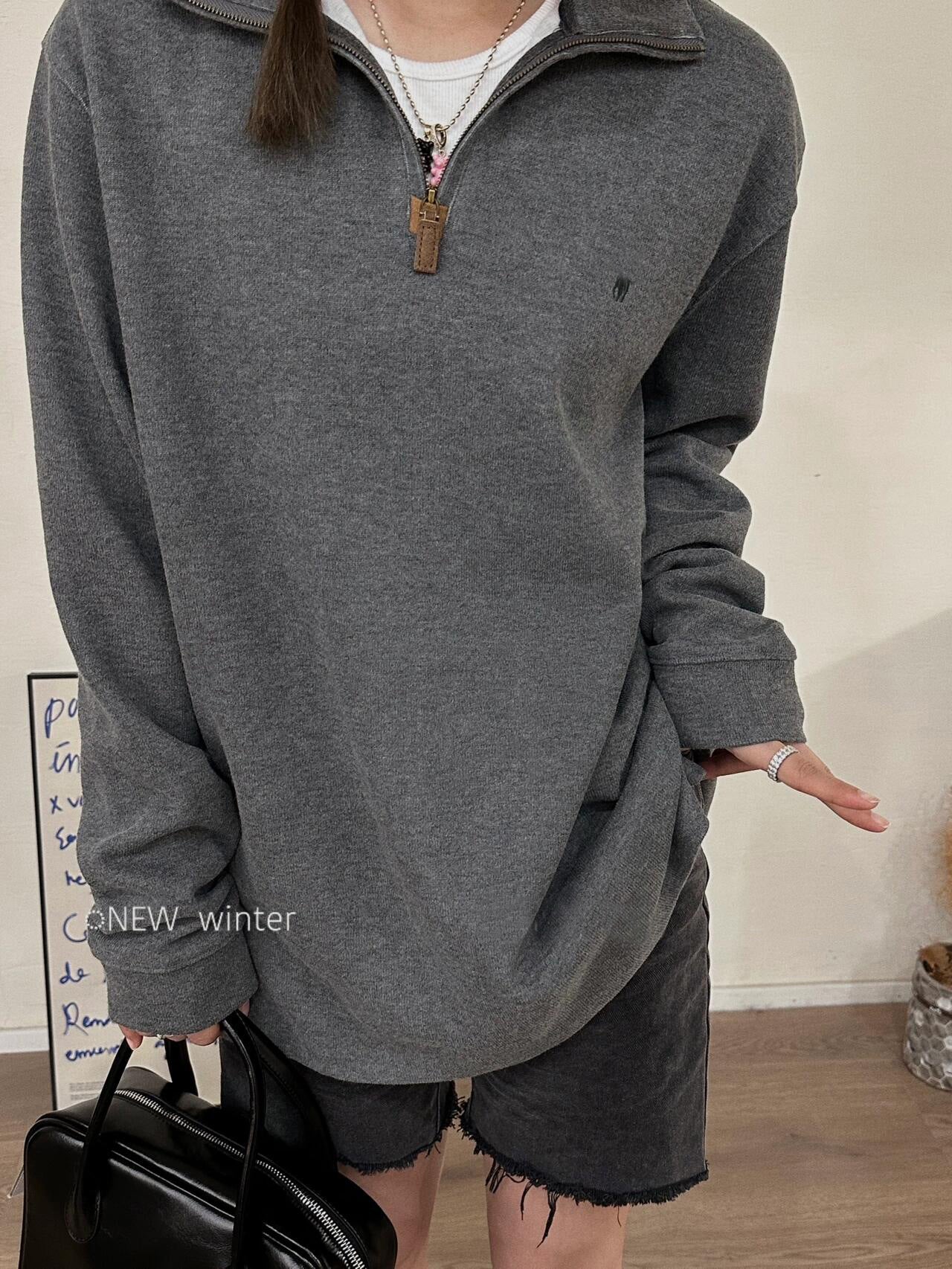 RL Ralph Pony Label Retro Couple Sweatshirt Women Long Sleeve Sweatshirt Men Polo Half Zipper Turn-down Collar Loose American Style