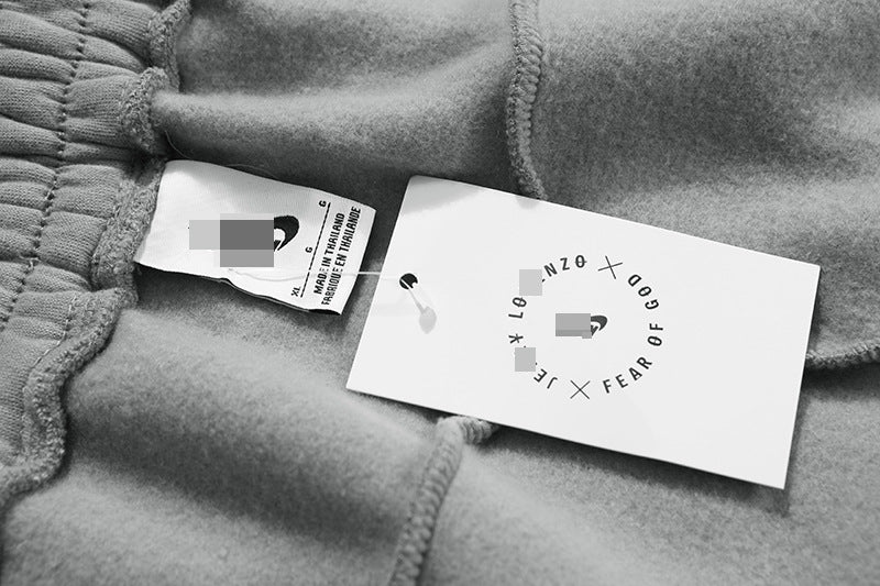 Fog Three-Party Collaboration Double Hoodie Sweatshirt 400g Heavyweight Fleece Cotton Loose Jacket for Men