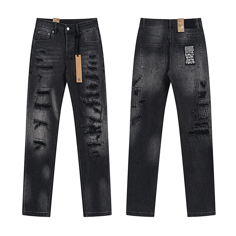 Trendy KSUBI men's pants casual slim fit stretch denim jeans in versatile style