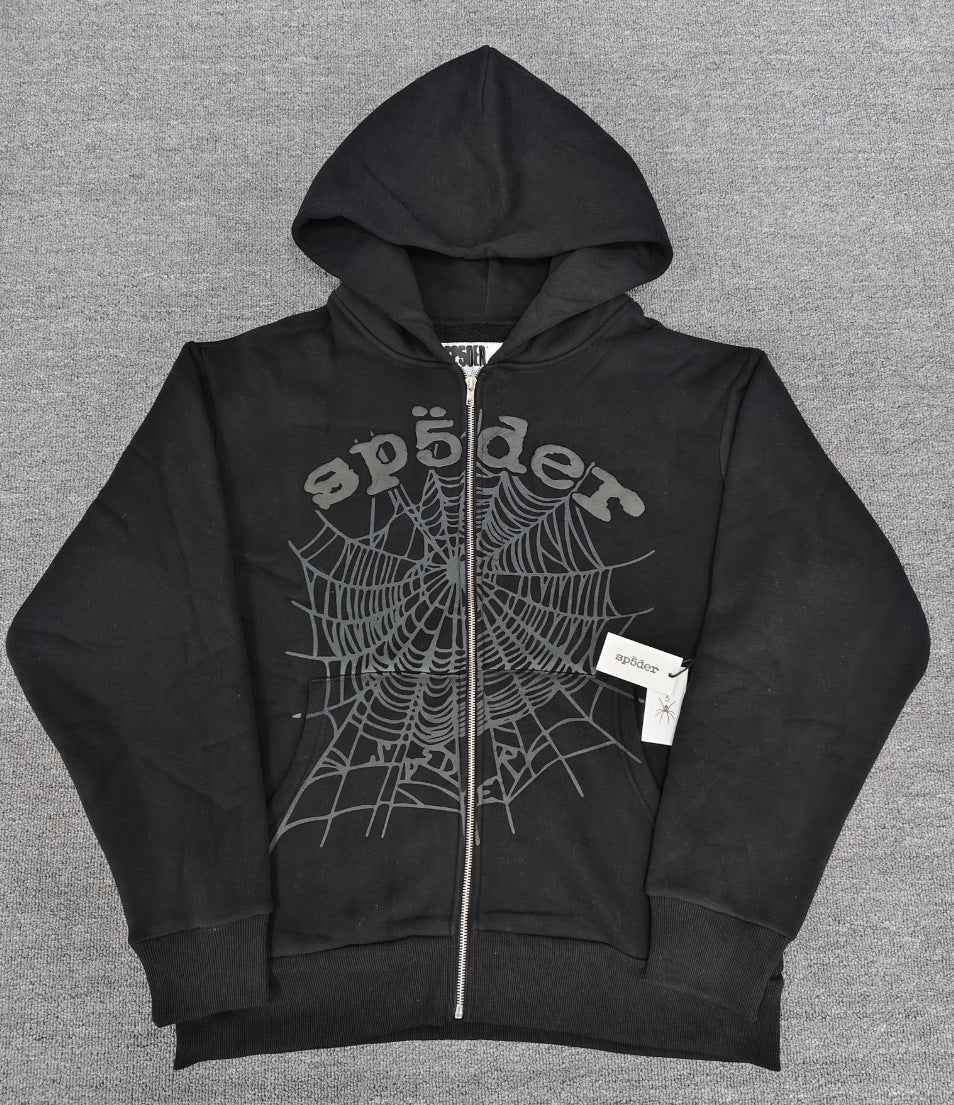 Gmabcd Hoodie Spider Zipper Jacket Multiple Styles High Street Fashion Fleece Sp5der Sweatshirt Men