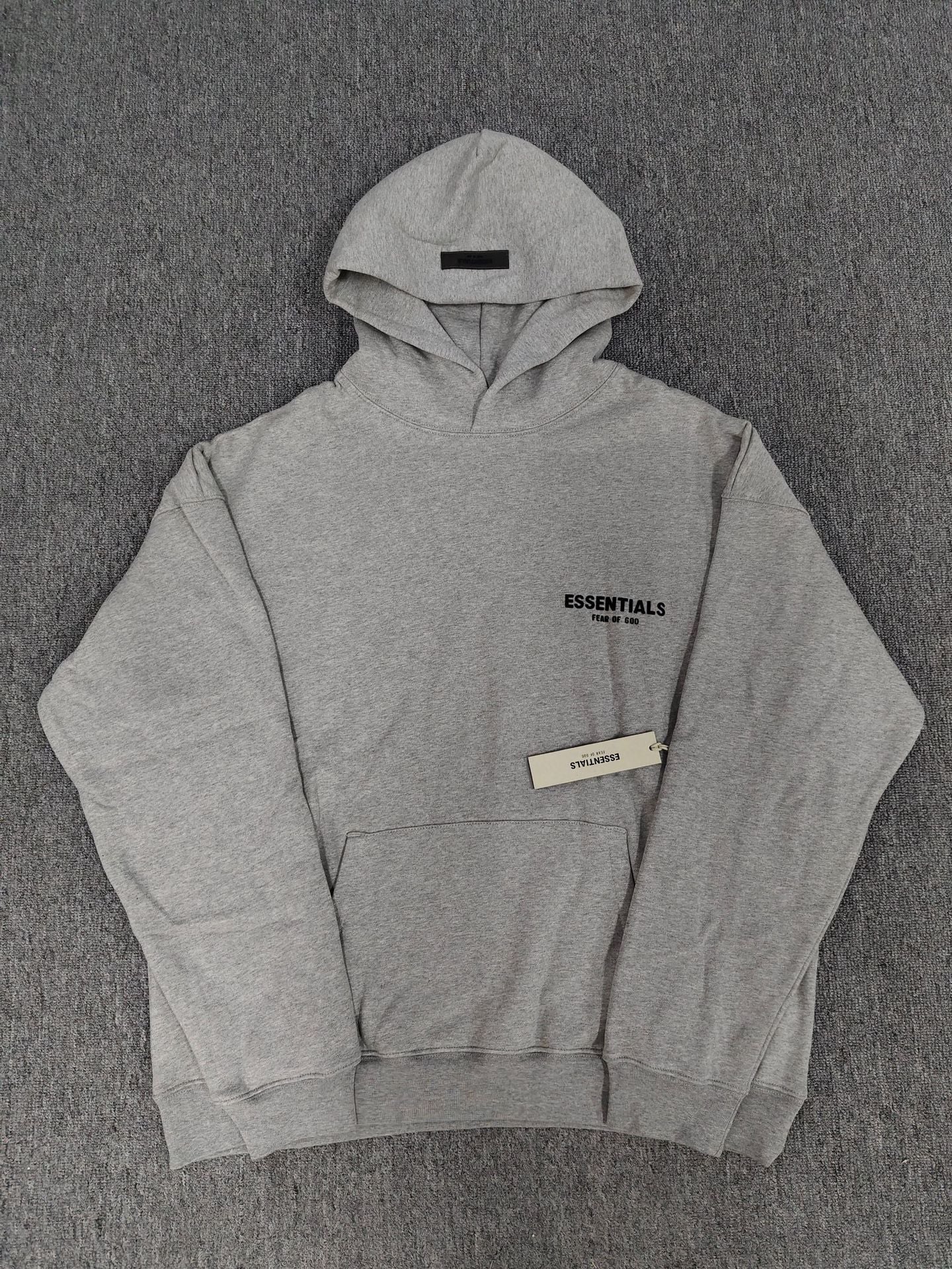 FOG Double-Line Classic Hoodie with Front 3D Letters Loose Fit Unisex Essentials Sweatshirt