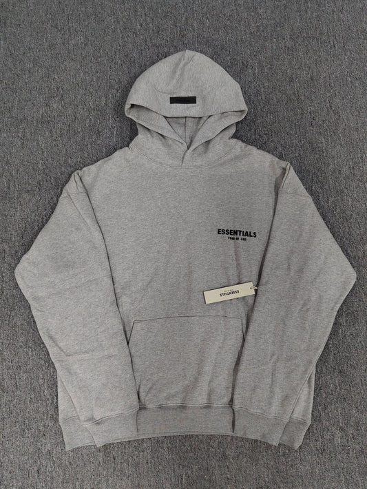 FOG Double-Line Classic Hoodie with Front 3D Letters Loose Fit Unisex Essentials Sweatshirt