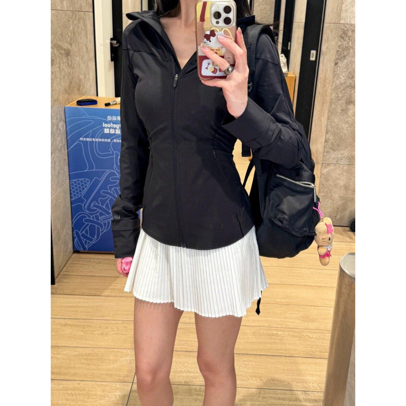 Lulu Same Style Mist Over Sun Protection Jacket Women's Sports Jacket Spring Summer Slim Fit Coat