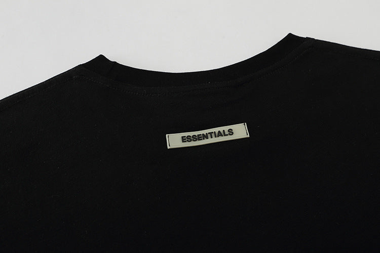 FAG2025 New Double Line Chest Silicone Letter GAD Trendy Loose High Street Short Sleeve T-Shirt for Men