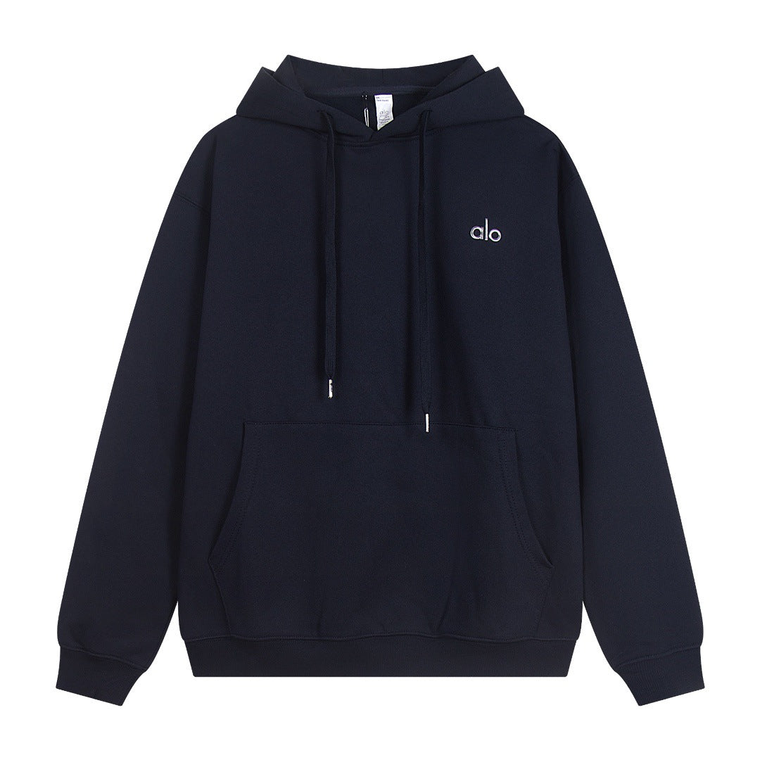 A-L-O Heavyweight Sweatshirt Loose Terry Warm Hoodie Zipper Casual Hooded Jacket