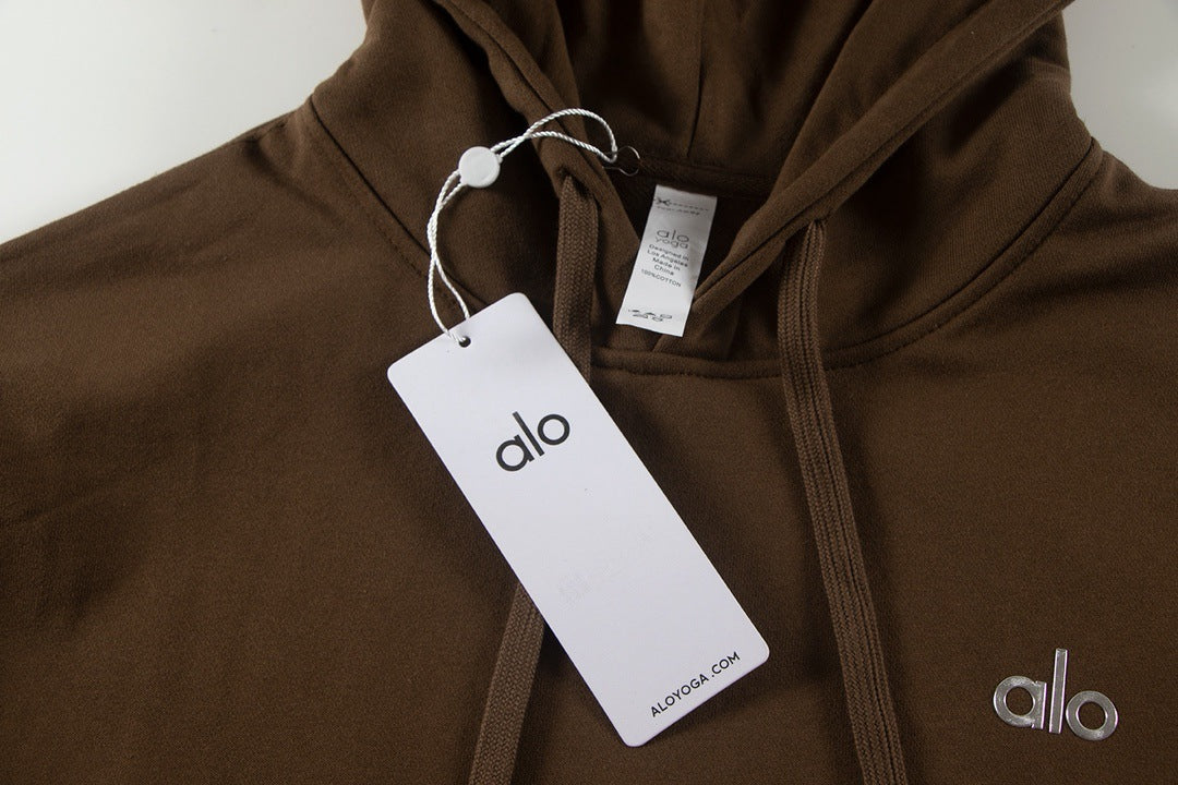 A-L-O Heavyweight Sweatshirt Loose Terry Warm Hoodie Zipper Casual Hooded Jacket