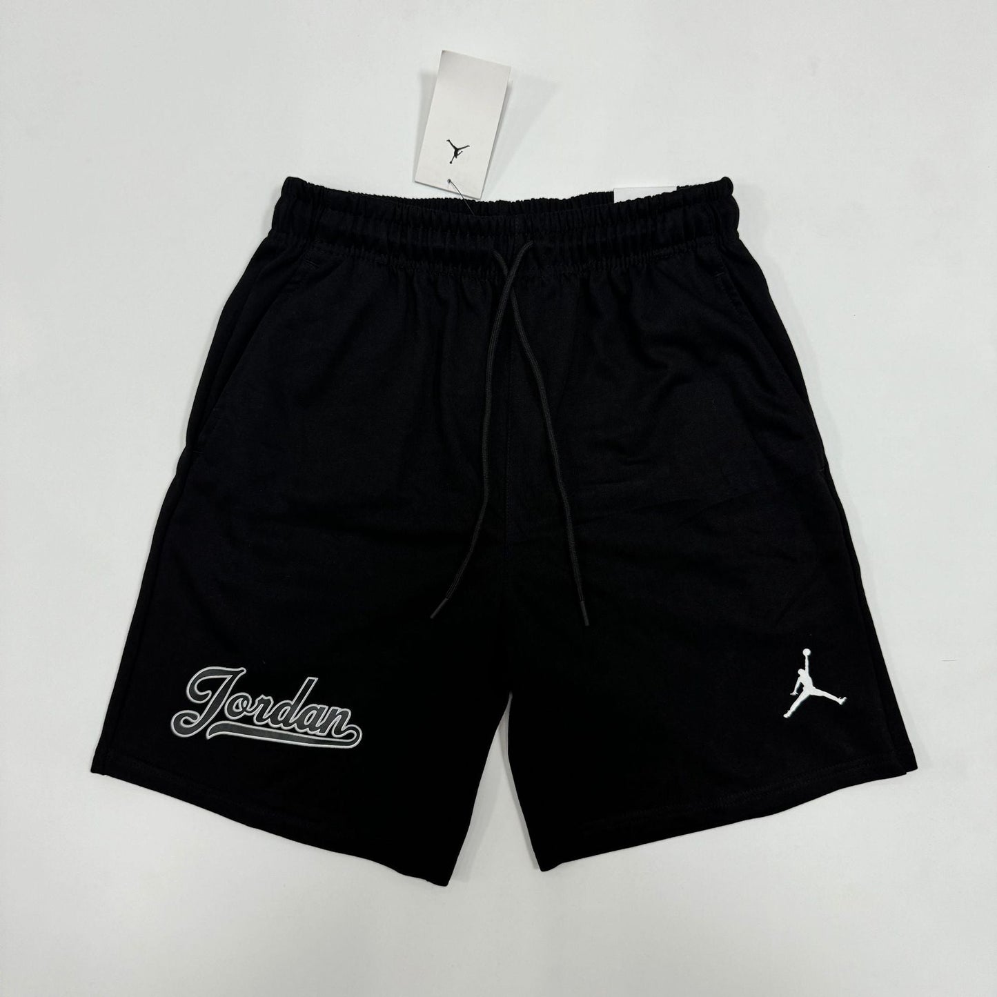 High-end Pure Cotton Summer Lightweight Straight Embroidered Printed Casual Pants Sports Pants AJ Flying Logo Versatile Five-point Pants